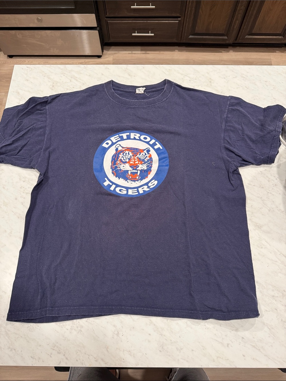 Anvil Navy Detroit Tigers Short Sleeve Tee